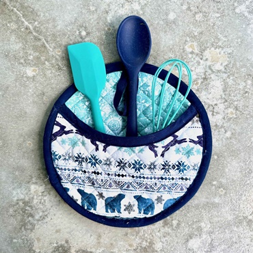 Quilted Pot Holder with Pocket