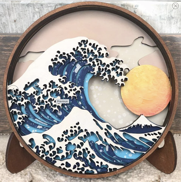 Paint By Layer- Wave Shadow Box