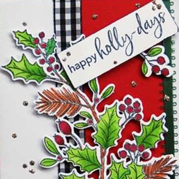 Happy Holly-Days Alcohol Marker Coloring Techniques
