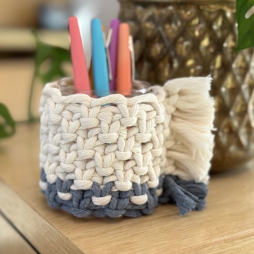 Macrame Jar Koozie