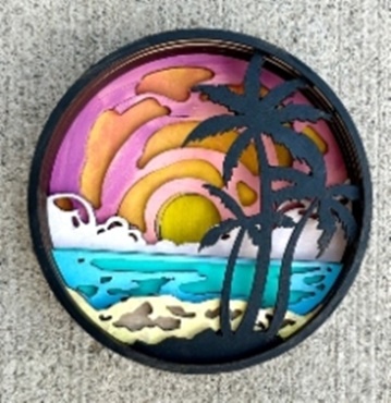 Paint By Layer- Wave Shadow Box