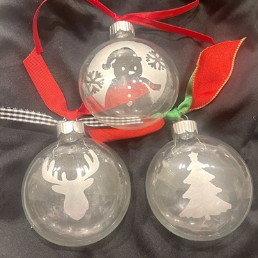 Glass Etching Ornaments with Ryobi