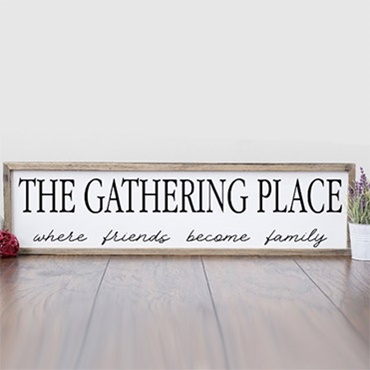 DIY Framed Gathering Place Plank